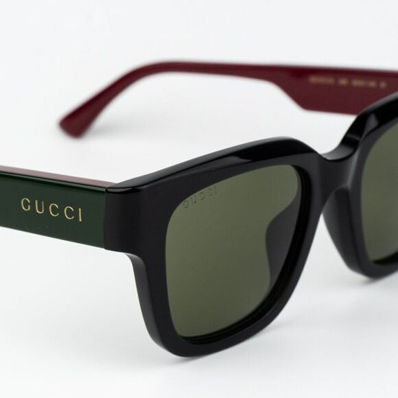 NEW Gucci GG1670SK 005 Black Red Green Square Unisex Sunglasses main image 5